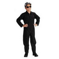 Kids' Black Long Sleeve Flightsuit (XS to XL)